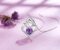 925 Sterling Silver Purple Birthstone Mother Daughter Love Heart Pendant Necklace Jewelry Gifts for Mom Women