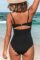 CUPSHE Women’s One Piece Swimsuit Sexy Black Cutout Scallop Trim Bathing Suit