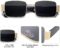 SOJOS Fashion Rectangle Sunglasses for Women Men Retro Vintage Narrow Sun Glasses SJ1162