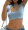 Womens Y2K Print Crop Tops Cute Kawaii Punk Graphic Summer Short Sleeve Tee T-Shirts E-Girls Teen Clothes Streetwear