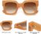 SOJOS Vintage Oversized Square Sunglasses for Women,Retro Womens Luxury Big Sun Glasses UV400 Protection SJ2194 DANA