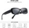 Rectangle Sunglasses for Women Retro Driving Glasses 90‘s Vintage Fashion Narrow Square Frame UV400 Protection