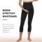 BLONGW 2 Pack Maternity Capri Leggings Over The Belly Pregnancy Yoga Pants Tights Active Wear Athletic Soft Workout Leggings