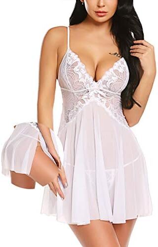 Avidlove Women Lace Lingerie Babydoll Sexy Chemise Exotic Nightgowns Bridal Nightdress