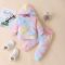 Newborn Infant Baby Girls Sweatshirts Tie Dye Sweatsuit Hoodies Tops Pants 2Pc Tracksuit Fall Winter Clothes Set