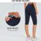 BALEAF Women’s Knee Length Capri Leggings with Pockets for Casual Summer Yoga Workout Exercise
