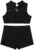 MSemis Girls’ Kids 2-Piece Active Set Dance Sport Outfits Racer Back Top and Booty Short Gymnastics Dancing Clothes