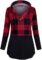 connche Quinee Women’s Long Sleeve Plaid Colorblock Nursing Pullover Hoodie Sweatshirts