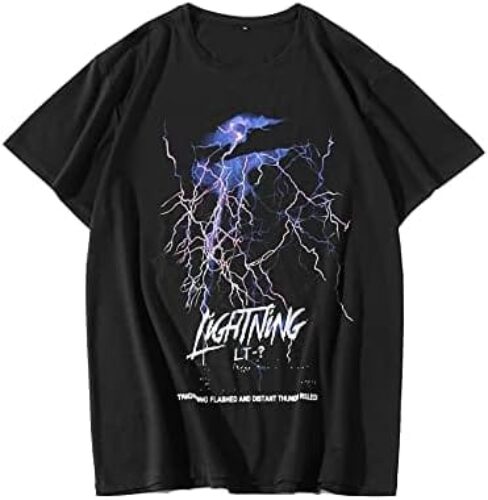 SOLY HUX Men’s Letter Graphic Print Short Sleeve T Shirt Summer Tee Top