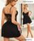 Avidlove Women Babydoll Nightgown Chemises Lace Modal Sleepwear V-Neck Full Slip Sleep Dress