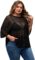 MakeMeChic Women’s Plus Size Glitter Sheer Mesh Short Sleeve Tee Shirt Top