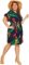 Milumia Women’s Plus Size Tropical Leaf Print Ruffle Sleeve Pleated Short Dress