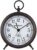 Timelink Metal Crosley Vintage Desk and Shelf Alarm Clock, Old Fashioned Retro Style, Quiet Sweep-Non-Ticking, Battery Operated – Simple Settings, Antique Finish (Mother of Pearl)