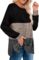 WEESO Women’s Long Sleeve Sweatshirts Color Block Crewneck Sweaters Tunic Tops