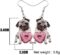 Bonsny Acrylic Valentine’s Day Red Heart Love Pug Dog Earrings Drop Dangle Jewelry For Women Gift Charms