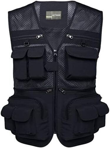 Flygo Mens Summer Outdoor Work Safari Fishing Travel Photo Vest with Pockets