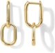 PAVOI 14K Gold Convertible Link Earrings for Women | Paperclip Link Chain Earrings | Drop Dangle Earrings