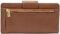 Fossil Women’s Jolie Leather Crossbody Handbag, Brown with Women’s Logan Faux Leather RFID Tab Clutch Wallet, Brown