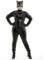 miccostumes Women’s Fullbody Black Catsuit Halloween Cosplay Costume Whip Zipper Patch