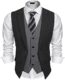 COOFANDY Men’s Formal Fashion Vest Layered Waistcoat Business Dress Suit Vests for Wedding