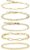 CONRAN KREMIX Gold Chain Bracelet Sets for Women Girls 14K Gold Plated Dainty Link Paperclip Bracelets Stake Adjustable Layered Metal Link Bracelet Set Fashion Jewelry