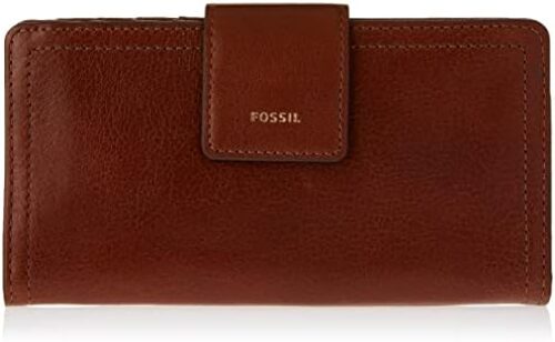 Fossil Women’s Logan Leather Wallet RFID Blocking Tab Clutch