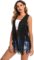 Verdusa Women’s Tassel Sleeveless Vest 70s Hippie Faux Suede Fringe Jacket Cardigan