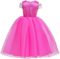 Girls Aurora Princess Dress Sleeping Beauty Fancy Dress Up Halloween Christmas Birthday Party Gown (w/Accessories)