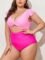 Eomenie Women’s Plus Size One Piece Swimsuits Tummy Control V Neck Cutout Bathing Suit Twist Front Ruffle Swimwear