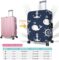 Navy Nautical Wheels Anchor Cute Whale Luggage Cover Washable Travel Gear Cover 18/24/28/32 Inch Suitcase Protective Cover