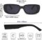 Tskestvy 4 Pieces Retro Sunglasses Vintage Sunglasses Small Square Rectangle 90s Glasses Trendy Y2K for Women Aesthetic