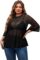 MakeMeChic Women’s Plus Size Glitter Sheer Mesh Short Sleeve Tee Shirt Top