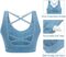 Double Couple Sports Bras for Women Padded High Impact Seamless Criss Cross Back Tops Gym Activewear Bra