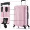 Luggage 5 Piece Sets Luggage Carry on Suitcase Set Light Weight Suitcases Luggage & Travel Gear (16/20/24/28 inch) Pink