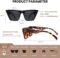 racico Trendy Cat Eye Sunglasses Women – 2 pack Vintage Oversized Cateye Style Square Sun Glasses Women Men