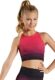Balera Crop Top Girls Top for Dance Sleeveless Ombré Crew Neck with High Support