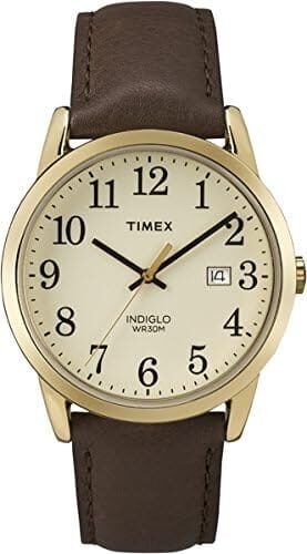 Timex Easy Reader 38mm Leather Strap Watch