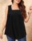 Womens Tank Tops Square Neck Summer Casual Basic Flowy Sleeveless Tops Pleated
