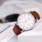 BUREI Men’s Fashion Minimalist Wrist Watch Analog Date with Leather Strap