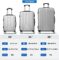 Strenforce Luggage Sets 3-Peice (20/24/28-Inch) Durable Wheels and TSA Lock Travel Suitcase Set, silver