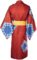 Wano Country Red Kimono Cosplay Costume Halloween Outfit