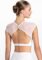 Balera Womens Cap Sleeve Illusion Mesh Detail Crop Top for Girls Dance