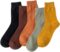 Losa Kute 5 Pairs Unisex Crew Socks for Men and Women’s Socks Size 6-9 9-11 Long Socks