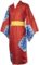 Wano Country Red Kimono Cosplay Costume Halloween Outfit