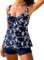 Hilor Tankini Bathing Suits for Women Plus Size Swimsuit Retro Paisley Two Piece Swimwear