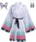 Haydory Womens Kochou Shinobu Cosplay Costume Shinobu Kimono Cloak Cloak BathRobe Full Set Halloween Suit with Hairpin
