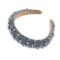 Pearl Headbands for Women Girls Jeweled Beaded Headband Thick Padded Fashion Bridal Headband Wedding Birthday Hair Accessories Gray