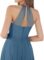 Elegant Bridesmaid Dress Floor Length Halter Neckline Jewel Button Sophisticated Formal Wear for Festive Occasions