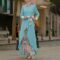 Muslim Cardigan Thobe Womens Abaya Prayer Clothes Long Sleeve Islamic Dress Casual Floral Open Front Kaftan with Pocket Gifts