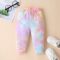 Newborn Infant Baby Girls Sweatshirts Tie Dye Sweatsuit Hoodies Tops Pants 2Pc Tracksuit Fall Winter Clothes Set